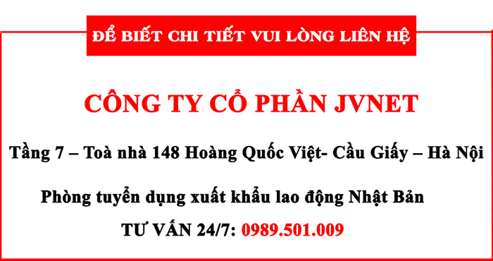 Tư vấn xuất khẩu lao động Nhật Bản - Công ty JVNET